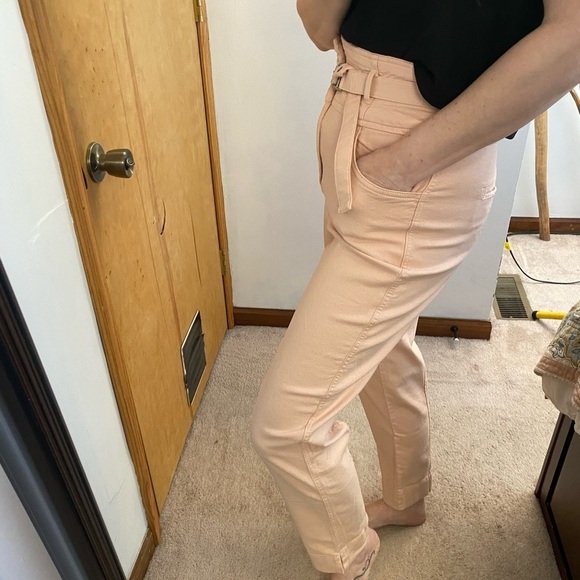 GAP High Waist Belted Blush Utility Khaki Pants - Picture 6 of 14